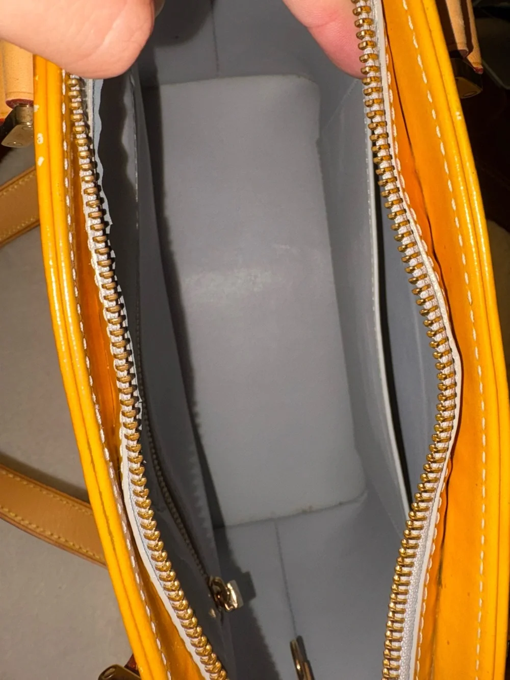 Louis Vuitton Yellow Vernis Bag